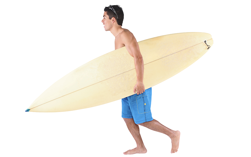 Surfer with surfboard